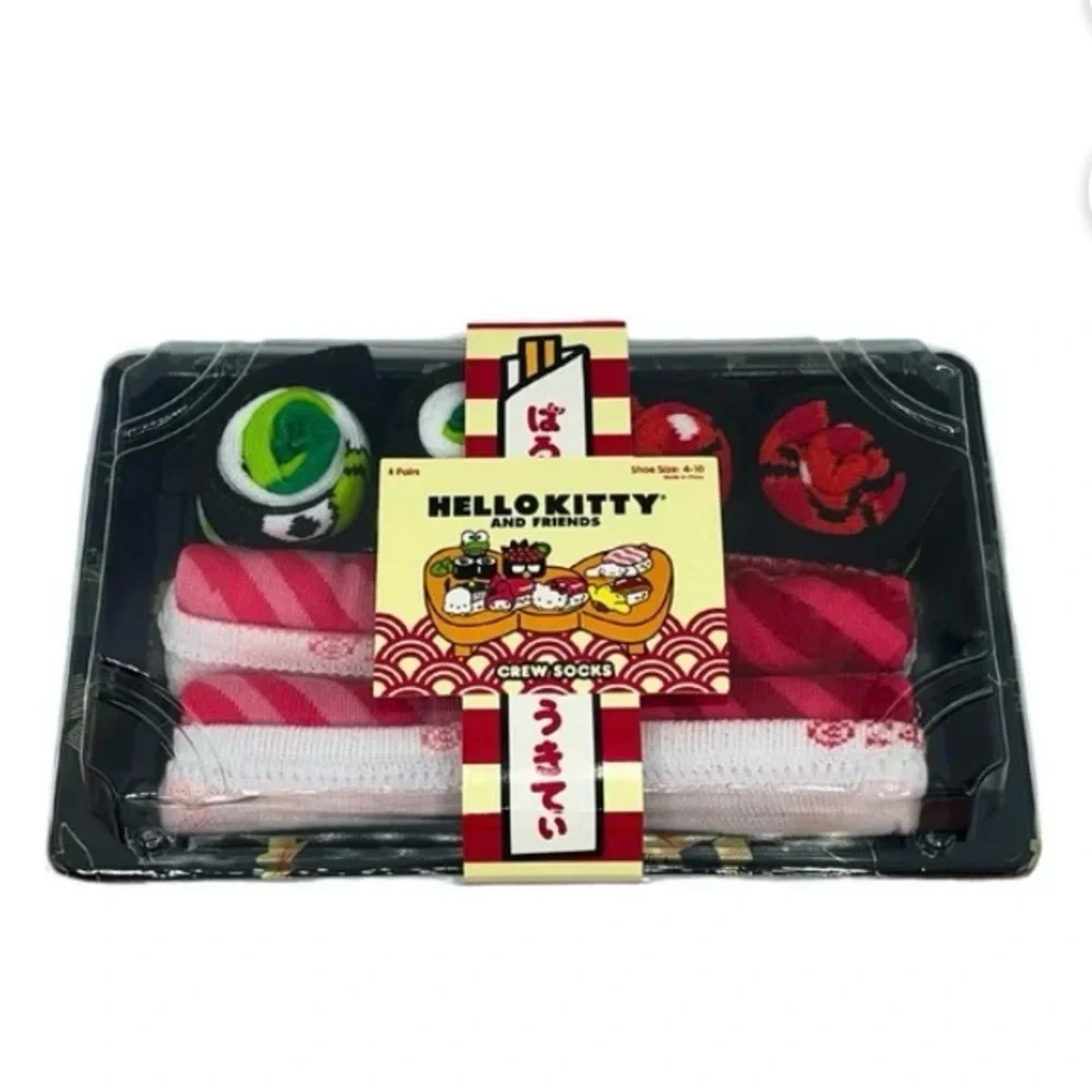 NIB Hello Kitty sushi 4 pair sock set